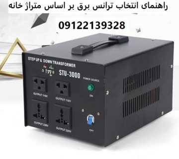 راهنمای انتخاب ترانس برق بر اساس متراژ خانه